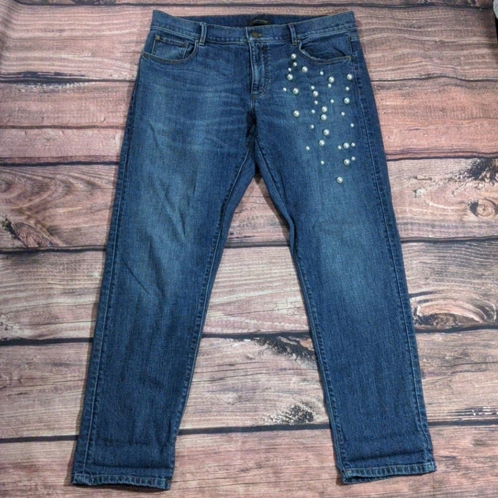 Ann Taylor the girlfriend pearl jeans